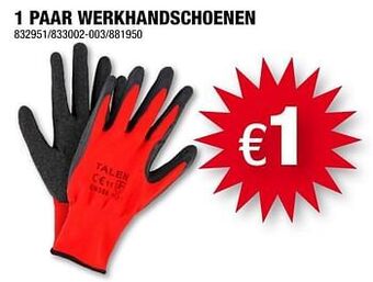 Hubo 1 paar werkhandschoenen aanbieding