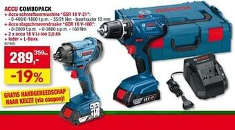 Hubo Bosch accu combopack aanbieding