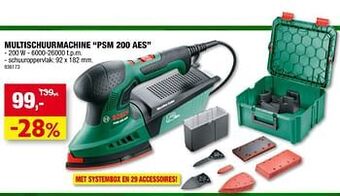 Hubo Bosch multischuurmachine psm 200 aes aanbieding