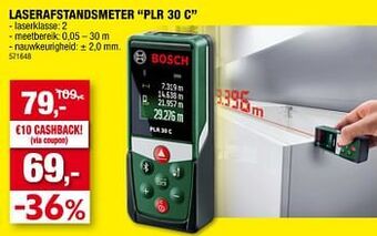 Hubo Bosch laserafstandsmeter plr 30 c aanbieding
