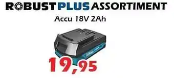 iTEK Robust plus assortiment accu 18v 2ah aanbieding
