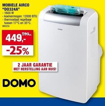 Hubo Domo elektro mobiele airco do324a aanbieding
