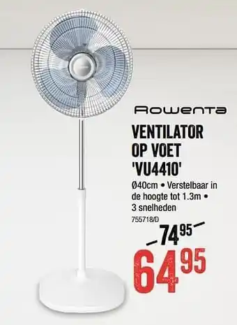 Rowenta ventilator op voet vu4410