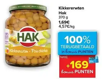 Carrefour Kikkererwten hak aanbieding