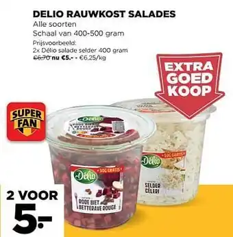 Jumbo Delio rauwkost salades aanbieding