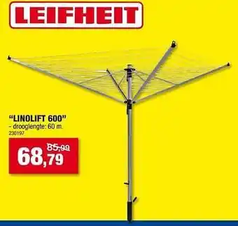 Hubo Droogmolen linolift 600 aanbieding