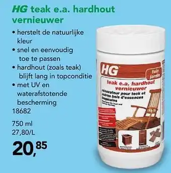 Hubo Hg teak e.a. hardhout vernieuwer aanbieding