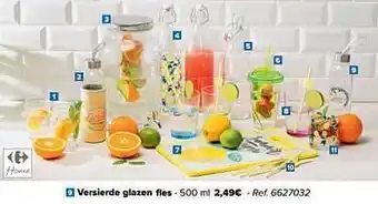 Carrefour Versierde glazen fles aanbieding