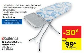 Carrefour Strijkplank bubbles perfect flow aanbieding