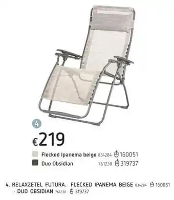 Relaxzetel futura. flecked ipanema beige