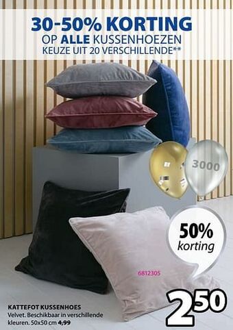 Jysk Kattefot kussenhoes aanbieding