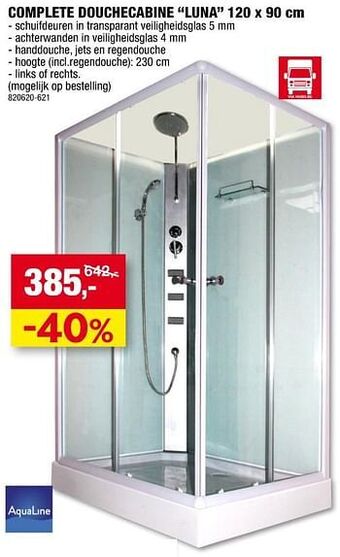 Hubo Complete douchecabine luna aanbieding
