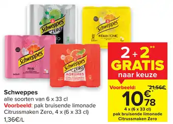 Carrefour Schweppes aanbieding