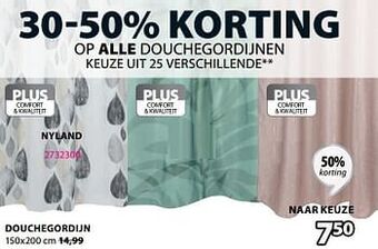 Jysk Douchegordijn nyland aanbieding
