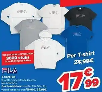 Carrefour T-shirt fila aanbieding