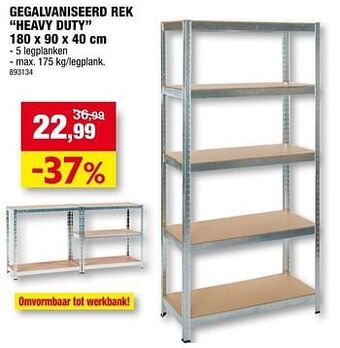 Gegalvaniseerd rek heavy duty