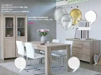 Jysk Hallund vitrinekast aanbieding
