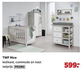 Baby-Dump Twf nice ledikant, commode en kast aanbieding