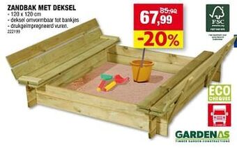 Hubo Zandbak met deksel aanbieding