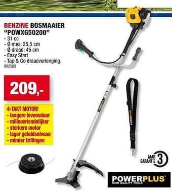 Hubo Powerplus benzine bosmaaier powxg50200 aanbieding