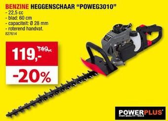 Hubo Powerplus benzine heggenschaar poweg3010 aanbieding