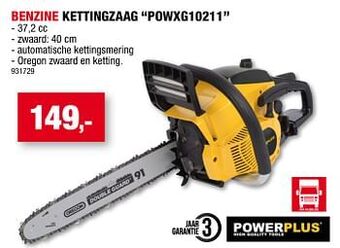 Hubo Powerplus benzine kettingzaag powxg10211 aanbieding