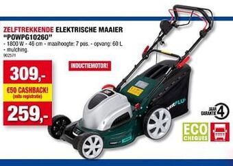 Hubo Powerplus zelftrekkende elektrische maaier powpg10260 aanbieding