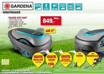 Hubo Gardena robotmaaiers sileno city 600 aanbieding