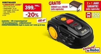 Hubo Robotmaaier landxcape lx990 aanbieding