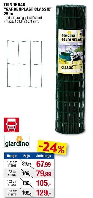 Hubo Tuindraad gardenplast classic aanbieding