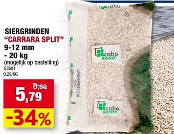 Hubo Siergrinden carrara split aanbieding