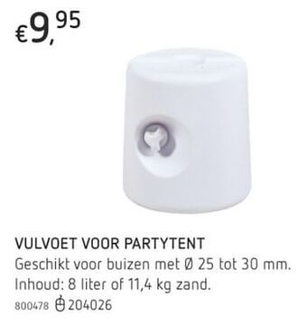 Vulvoet voor partytent