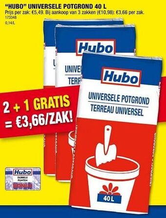 Hubo Hubo universele potgrond aanbieding