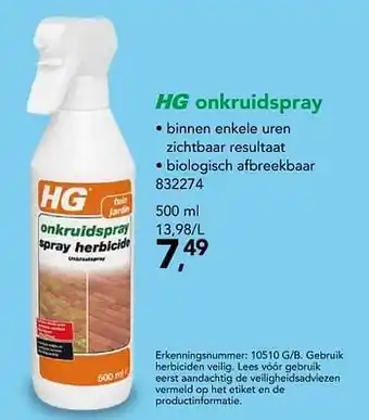 Hubo Hg onkruidspray aanbieding
