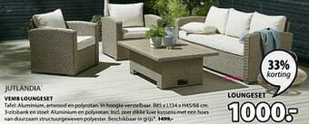 Jysk Vemb loungeset aanbieding