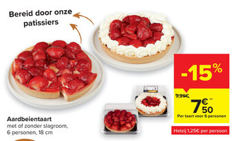 Carrefour Aardbeientaart aanbieding