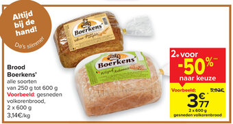 Carrefour Brood Boerkens' aanbieding