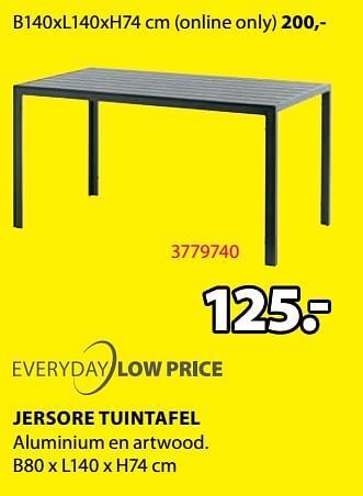 Jysk Jersore tuintafel aanbieding