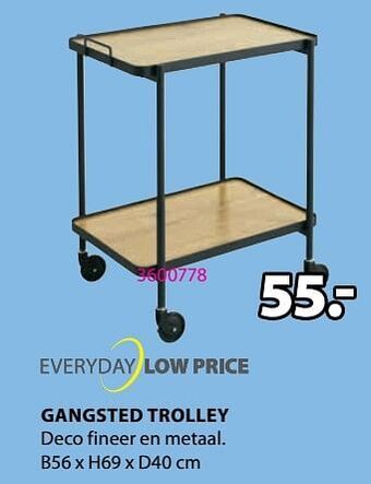 Jysk Gangsted trolley aanbieding