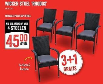 HandyHome Wicker stoel rhodos aanbieding