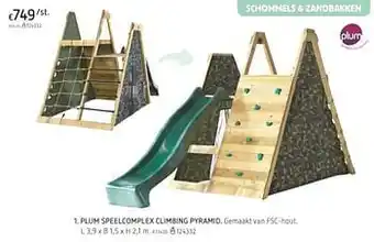 Plum speelcomplex climbing pyramid L 3.9 x B 1.5 x H 2.1 m