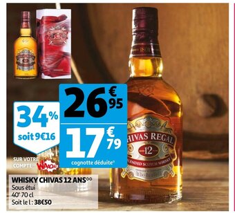 Auchan Whisky Chivas 12 Ans aanbieding