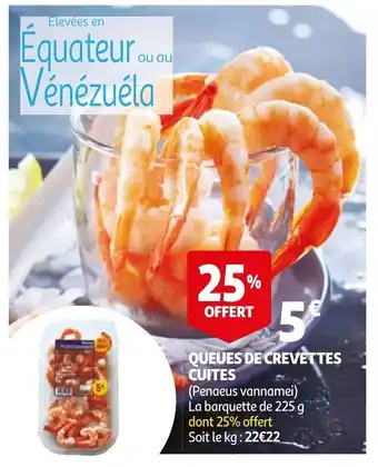 Auchan Queues De Crevettes Cuites aanbieding