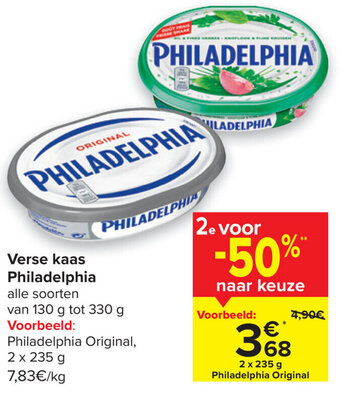 Carrefour Verse kaas Philadelphia aanbieding