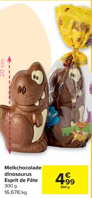 Carrefour Melkchocolade dinosaurs Esprit de Fete aanbieding