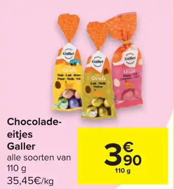 Carrefour Chocoladeeitjes Galler aanbieding