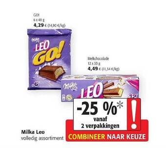 Colruyt Milka Leo aanbieding