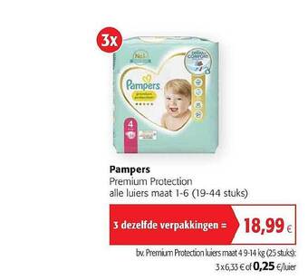 Colruyt Pampers Premium Protection aanbieding