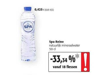 Colruyt Spa Reine Natuurlijk Mineraalwater aanbieding