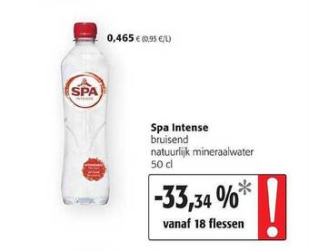 Colruyt Spa Intense Bruisend Natuurlijk Mineraalwater aanbieding